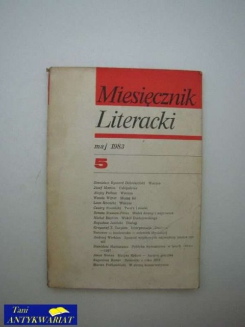 MIESIĘCZNIK LITERACKI NR 5(199)