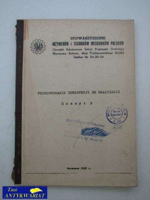 PRZYGOTOWANIE INWESTYCJI DO REALIZACJI ZESZYT 2