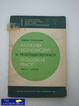 RACHUNEK EKONOMICZNY W PRZEDSIĘBIORSTWACH SPÓŁDZIELNI