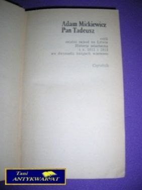 PAN TADEUSZ-A.Mickiewicz