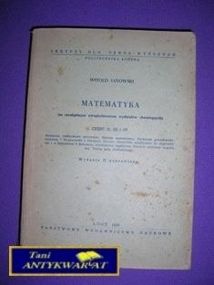 MATEMATYKA SKRYPT DLA SZKÓŁ WYŻSZYCH