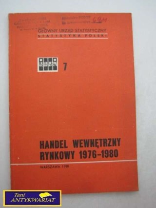 HANDEL WEWNĘTRZNY RYNKOWY 1976 - 1980