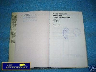 KRÓL EDYP I INNE OPOWIADANIA - F.Fuhmann