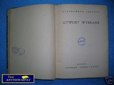 UTWORY WYBRANE - A.Puszkin
