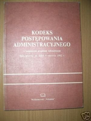 KODEKS POSTĘPOWANIA ADMINISTRACYJNEGO