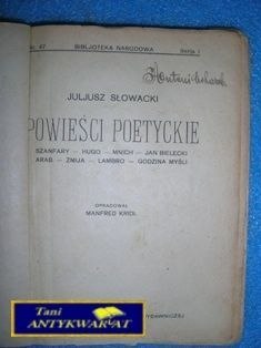 POWIEŚCI POETYCKIE - Juljusz Słowacki