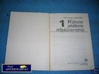 WYBRANE PROBLEMY RELIGIOZNAWSTWA CZ.I - Z.Kawecki