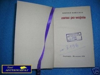 ZARAZ PO WOJNIE - L.Marschak