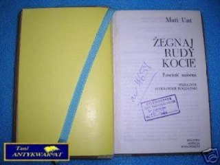 ŻEGNAJ RUDY KOCIE - M.Unt
