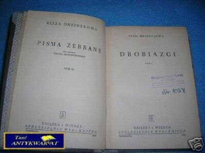 DROBIAZGI TOM I - E.Orzeszkowa
