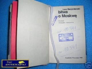 BITWA O MOSKWĘ - L.Bezymienski