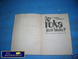 CZY FOKA JEST BIAŁA? - Cz.Centkiewicz