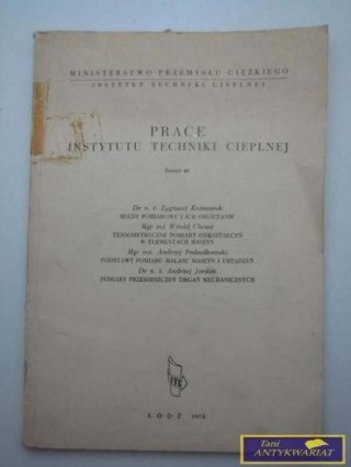 PRACE INSTYTUTU TECHNIKI CIEPLNEJ ZESZYT 49