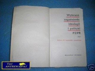 WYBRANE ZAGADNIENIA IDEOLOGII I POLITYKI TOM I