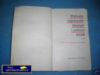 WYBRANE ZAGADNIENIA IDEOLOGII I POLITYKI TOM I