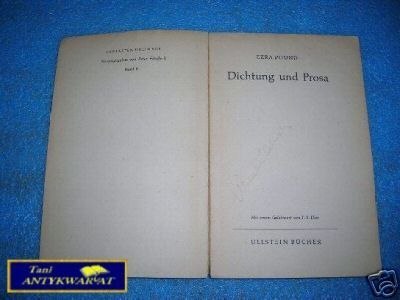 DICHTUNG UND PROSA - E.Pound