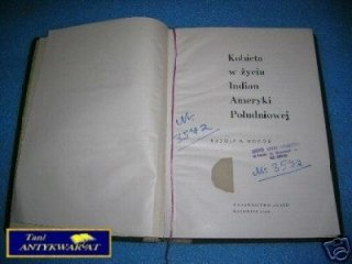 KOBIETA W ŻYCIU INDIAN AMERYKI POŁUDNIOWEJ - R.H
