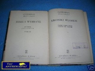 KRONIKI WŁOSKIE - Stendhal H.Beyle