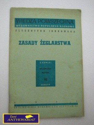 ZASADY ŻEGLARSTWA Florentyna Jankowska