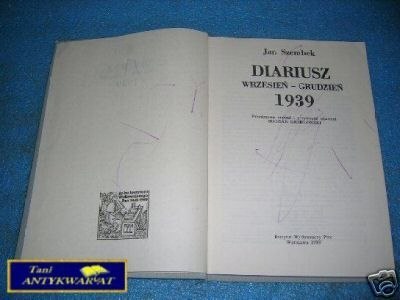 DIARIUSZ WRZESIEŃ-GRUDZIEŃ 1939 - J.Szemblek