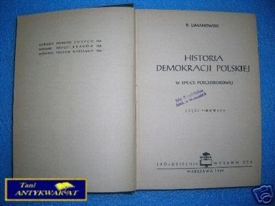 HISTORIA DEMOKRACJI POLSKIEJ - B.Limanowski
