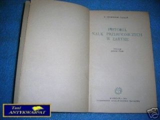 HISTORIA NAUK PRZYRODNICZYCH W ZARYSIE -Sherwood T
