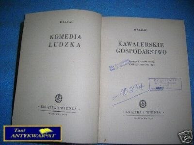 KAWALERSKIE GOSPODARSTWO - Balzac