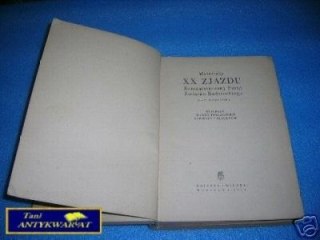 MATERIAŁY XX ZJAZDU KP ZSSR14-25.02.1956R.