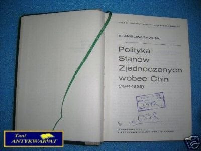 POLITYKA STANÓW ZJEDNOCZONYCH WOBEC CHIN - S. Paw