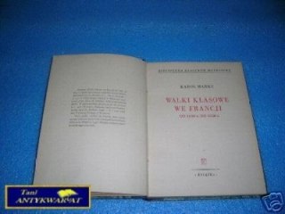 WALKI KLASOWE WE FRANCJI OD 1848-1850 - K.Marks