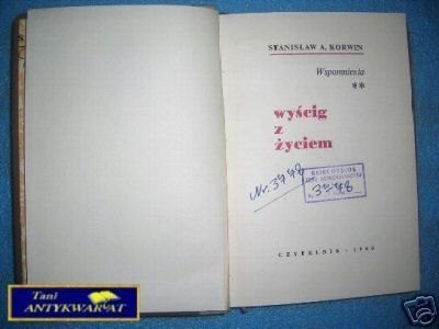 WYŚCIG Z ŻYCIEM - S. A. Korwin