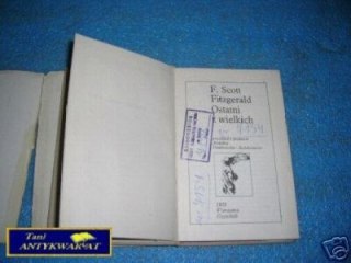 OSTATNI Z WIELKICH - F.S.Fitzgerald