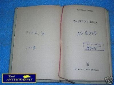 ZA DUŻO SŁOŃCA - E.Kabatc