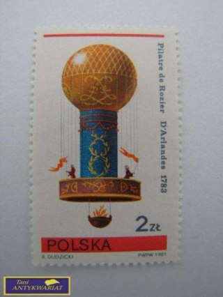ZNACZEK POCZTOWY POLSKA PILATRE DE ROZIER 1783