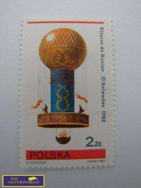 ZNACZEK POCZTOWY POLSKA PILATRE DE ROZIER 1783