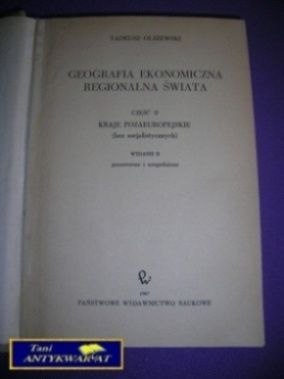 GEOGRAFIA EKONOMICZNA REGIONALNA ŚWIATA CZ.2