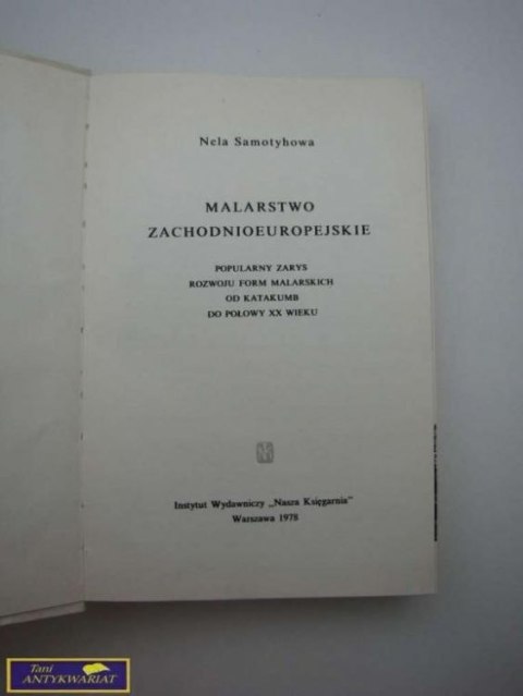 MALARSTWO ZACHODNIO-EUROPEJSKIE Nelaa Samotyhowa