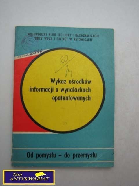 WYKAZ OŚRODKÓW INFORMACJI O WYNALAZKACH...