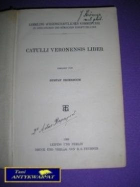 CATULI VERONENSIS LIBER - G. Friedrich