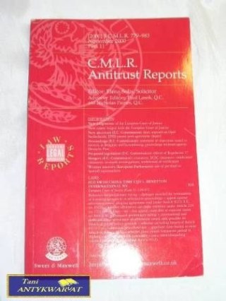 CMLR ANTITRUST REPORTS PART 11 NOVEMBER 2000