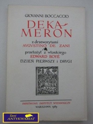 DEKAMERON CZĘŚĆ I Giovanni Boccaccio