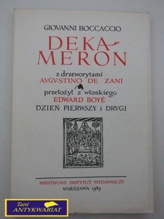 DEKAMERON CZĘŚĆ I Giovanni Boccaccio