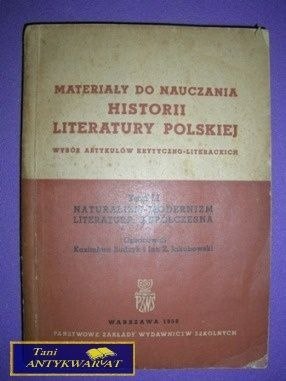 MATERIAŁY DO NAUCZANIA HISTORII LITERATURY...