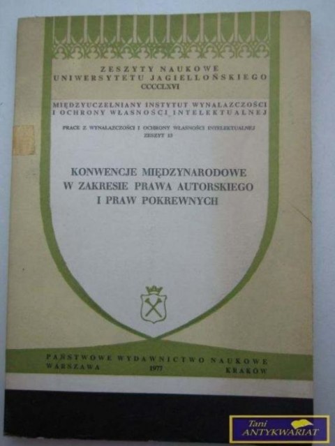 KONWENCJE MIĘDZYNARODOWE W ZAKRESIE PRAWA...