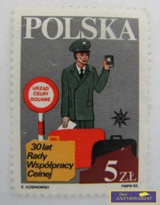 ZNACZEK POCZTOWY 30 LAT RADY WSPÓŁPRACY CELNEJ
