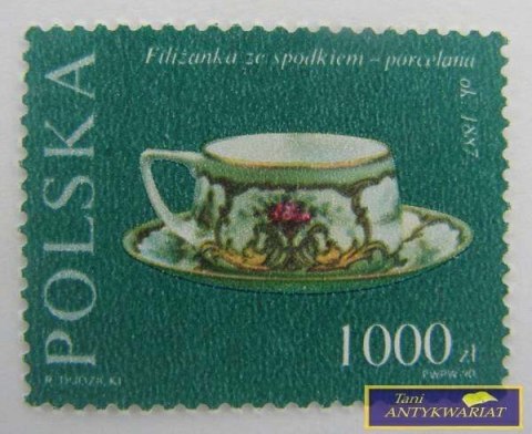 ZNACZEK POCZTOWY FILIŻANKA ZE SPODKIEM- PORCELANA