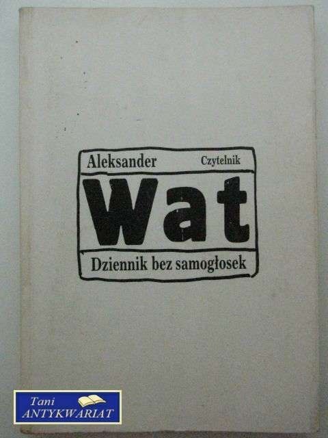 DZIENNIK BEZ SAMOGŁOSEK