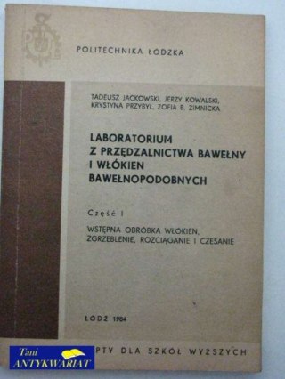 LABORATORIUM Z PRZĘDZALNICTWA BAWEŁNY I WŁÓKIEN BA..
