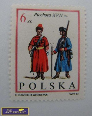 ZNACZEK POCZTOWY PIECHOTA XVII w