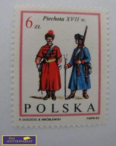 ZNACZEK POCZTOWY PIECHOTA XVII w